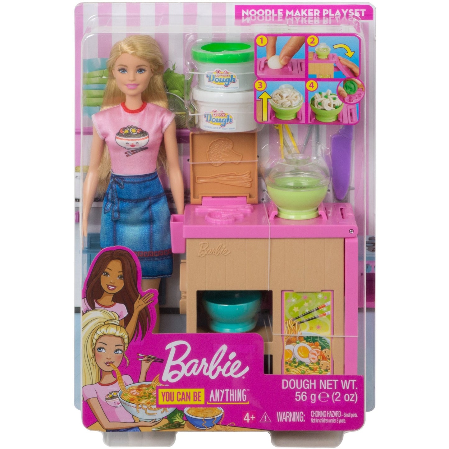 Barbie noodle bar speelset en pop