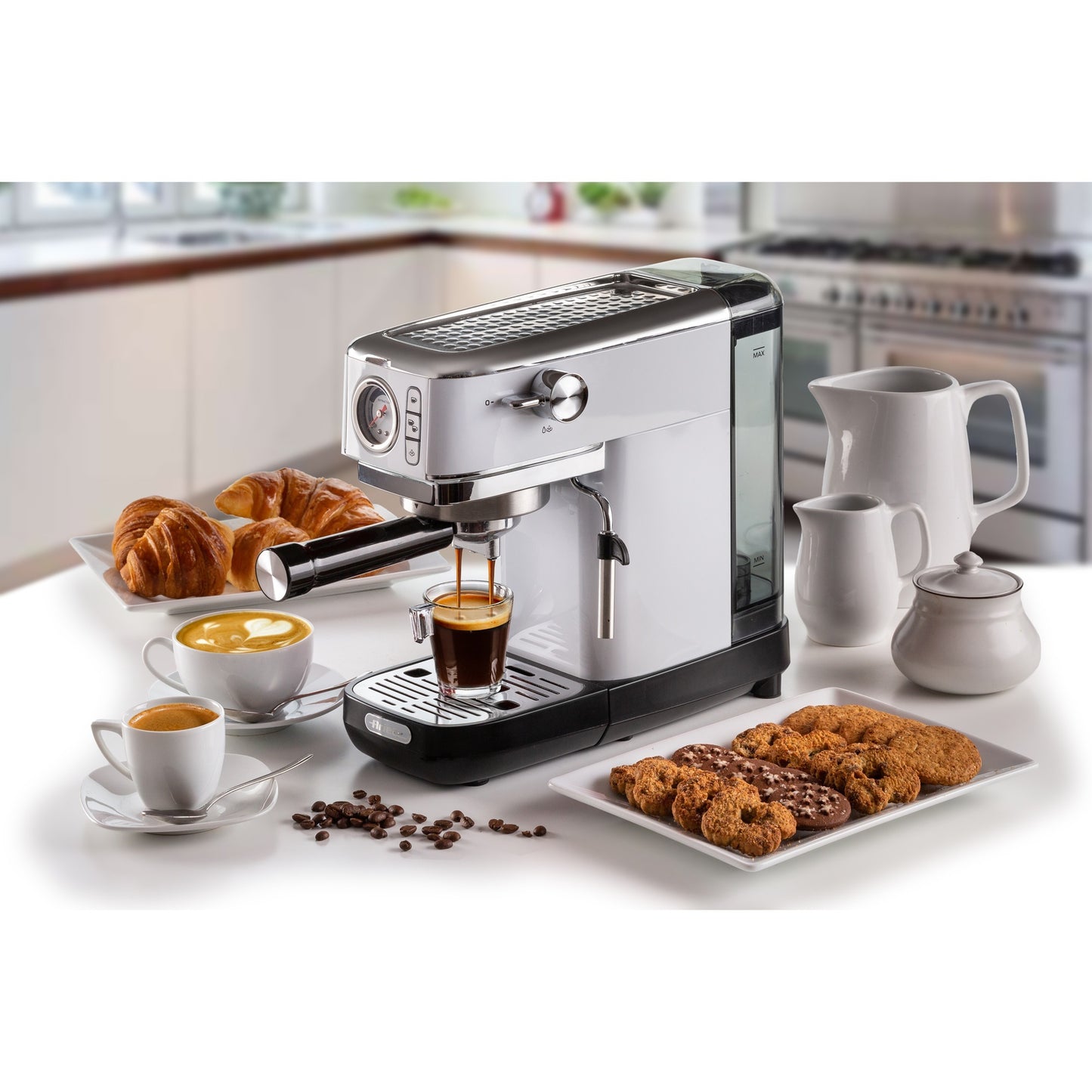 Ariete moderna espresso slim 1381 14 espressomachine (wit)