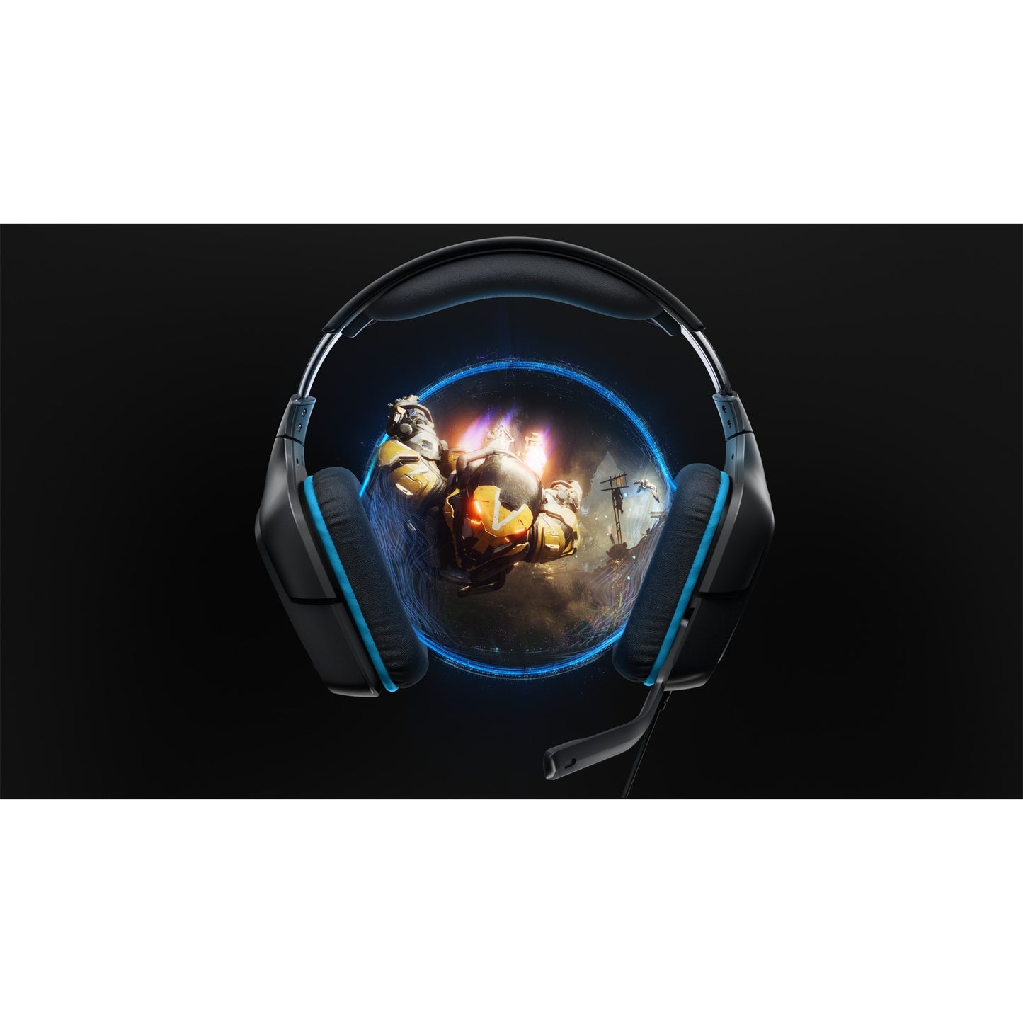 Logitech g432 7.1 surround sound wired over-ear gaming headset (zwart blauw, pc, playstation 4, playstation 5, xbox one, xbox series x|s, nintendo switch)