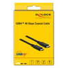 Delock usb4 40 gbps coaxial coax kabel (zwart, 0,8 meter)