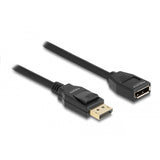 Delock displayport 1.2 verlengkabel (zwart, 2 meter, 4k 60 hz) - afbeelding 1