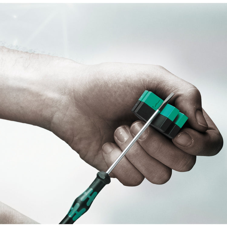 Wera kraftform 12sb1 micro-schroevendraaierset (zwart groen, voor elektrische apparaten)