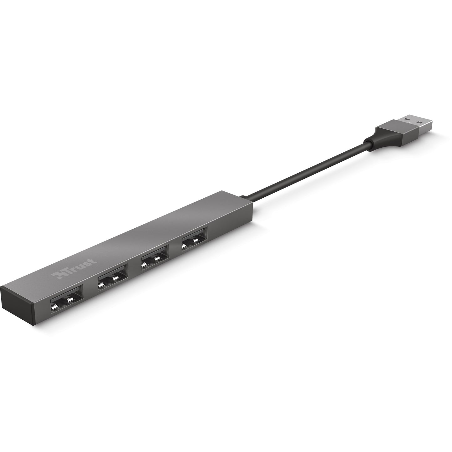 Trust halyx aluminium 4-port mini usb hub usb-hub (aluminium)