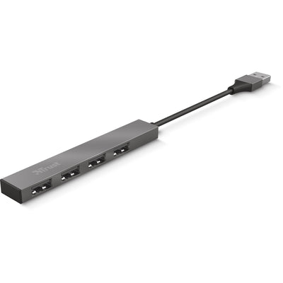 Trust halyx aluminium 4-port mini usb hub usb-hub (aluminium)