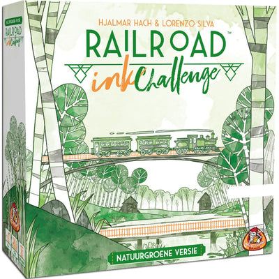 White goblin games railroad ink (natuurgroene versie) dobbelspel (nederlands, 1 - 4 spelers, 30 minuten, vanaf 8 jaar)