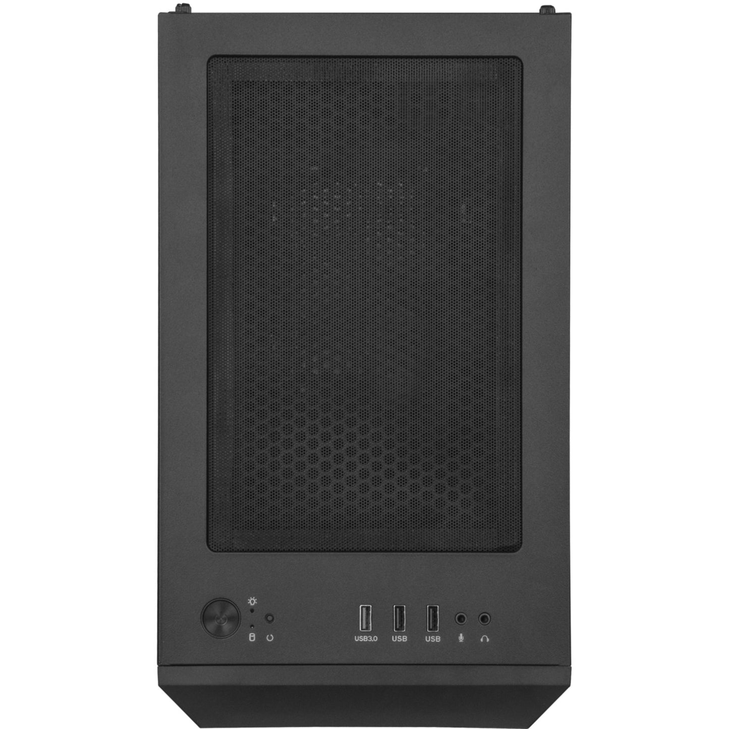 Silverstone sst-fah1mb-g midi tower behuizing (zwart | 3x usb-a | tempered glass)