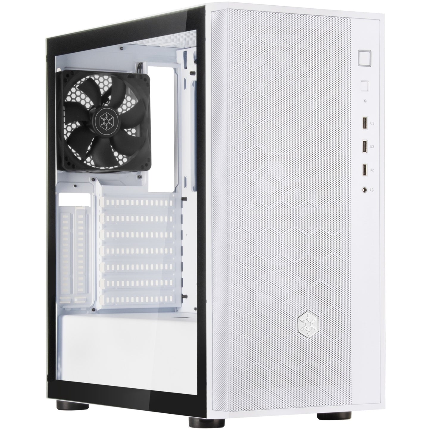 Silverstone fara r1 v2 midi tower behuizing (wit | 3x usb-a)