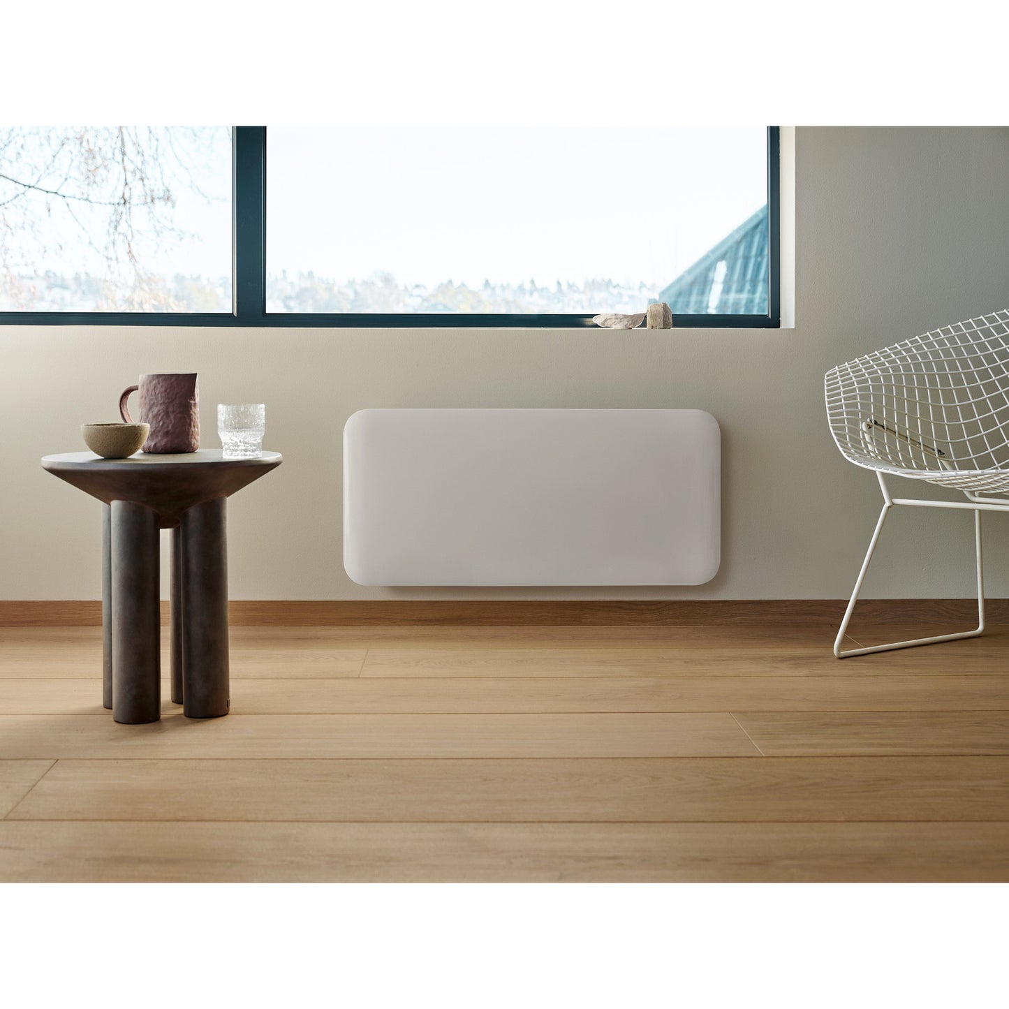 Mill steel wifi paneelverwarming pa1500wifi4a met voet, 1500 watt convector (wit, wifi 2,4 ghz (wifi 6), bluetooth 5.2, zigbee 3.0 + app)