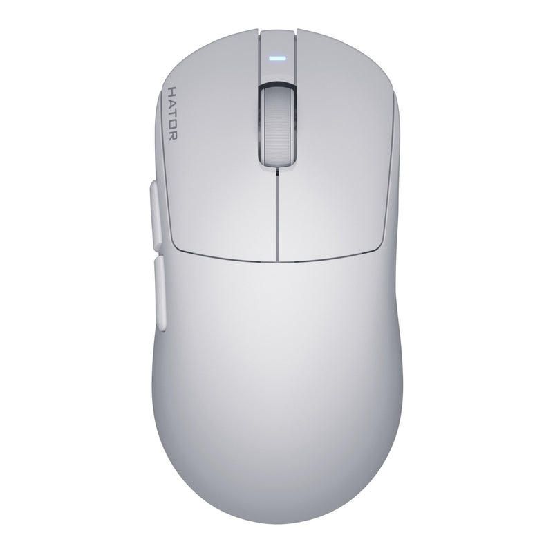 Hator quasar 3s ultima 8k wireless gaming muis (wit, 30 000 dpi, 2.4 ghz bluetooth usb)