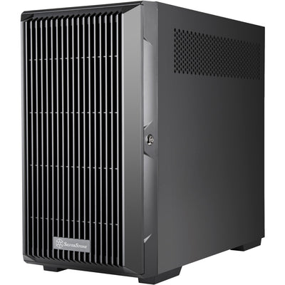 Silverstone cs382 mini tower behuizing (zwart | 2x usb-a | 1x usb-c)