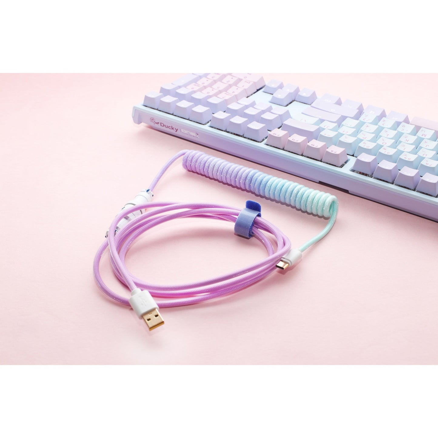 Ducky coiled cable v2 - azure kabel