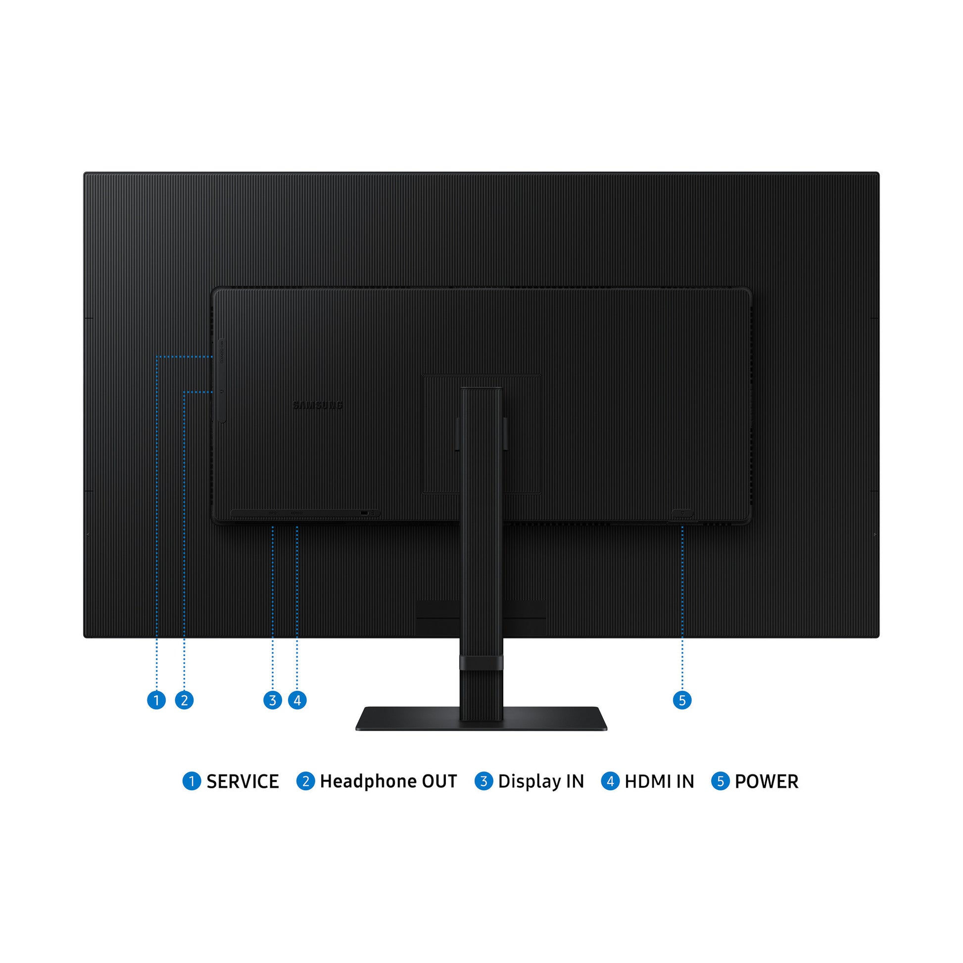 Samsung viewfinity s7 s70d uhd 37 4k uhd monitor (zwart, 1x hdmi, 1x displayport, lan)