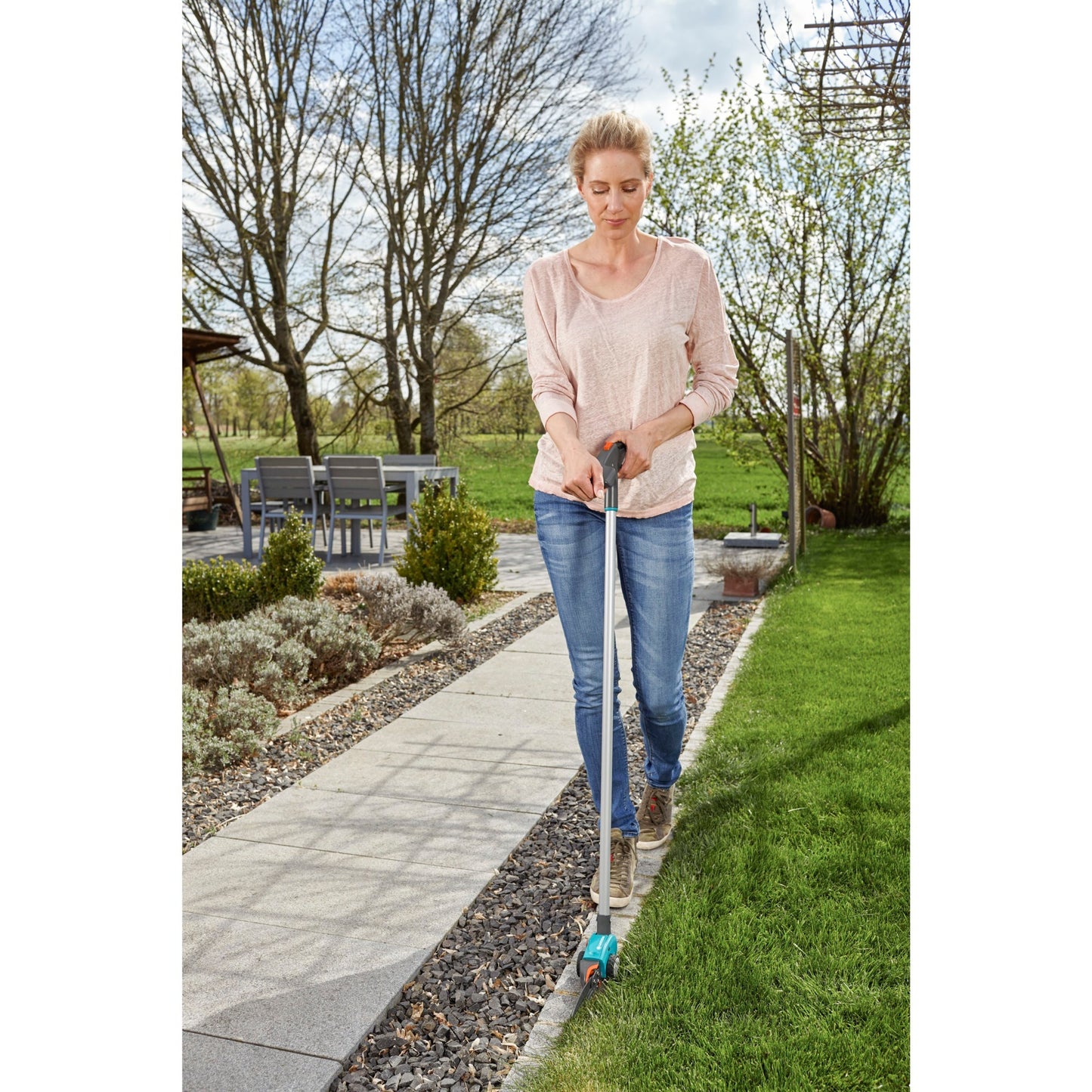 Gardena comfort grasschaar op steel (turquoise zwart, 12100-20)