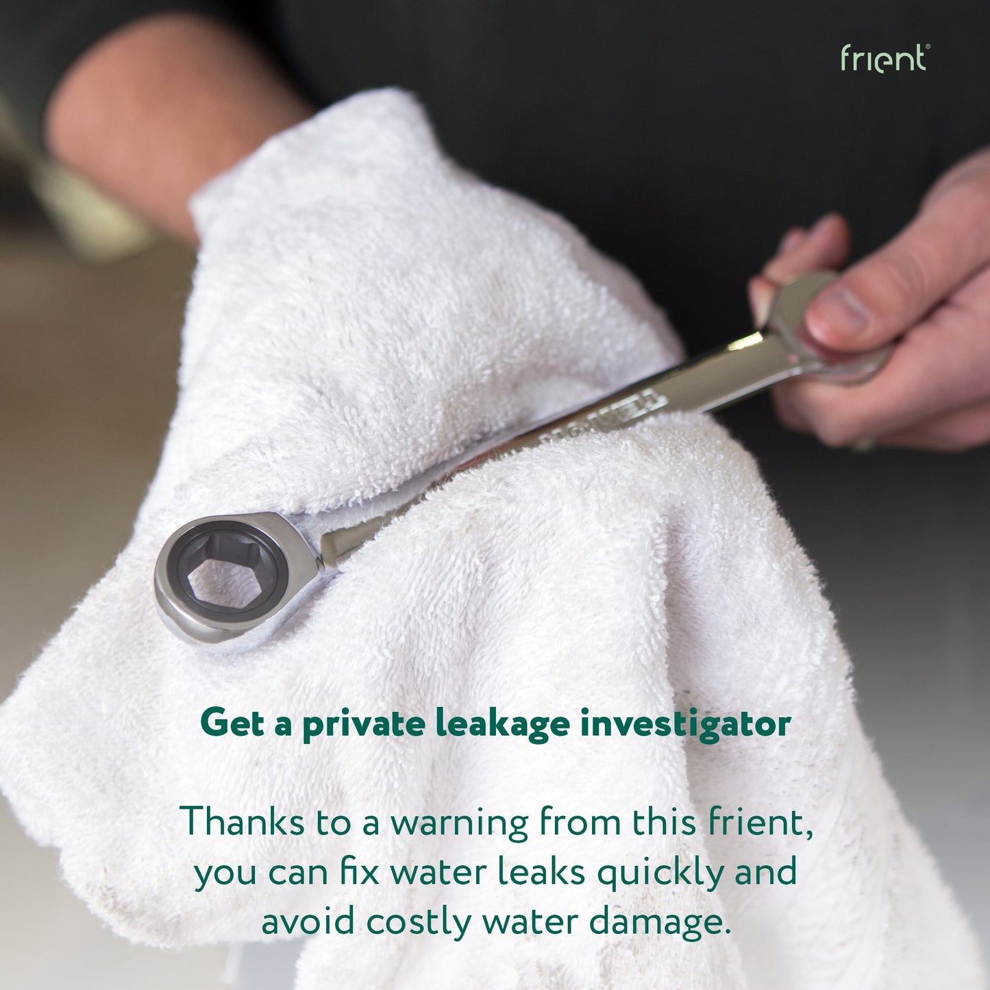 Frient water leak detector melder (wit, zigbee 3.0)