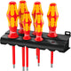 Wera 160 i 6 schroevendraaierset kraftform plus serie 100 + rek (rood geel, 6-delig)