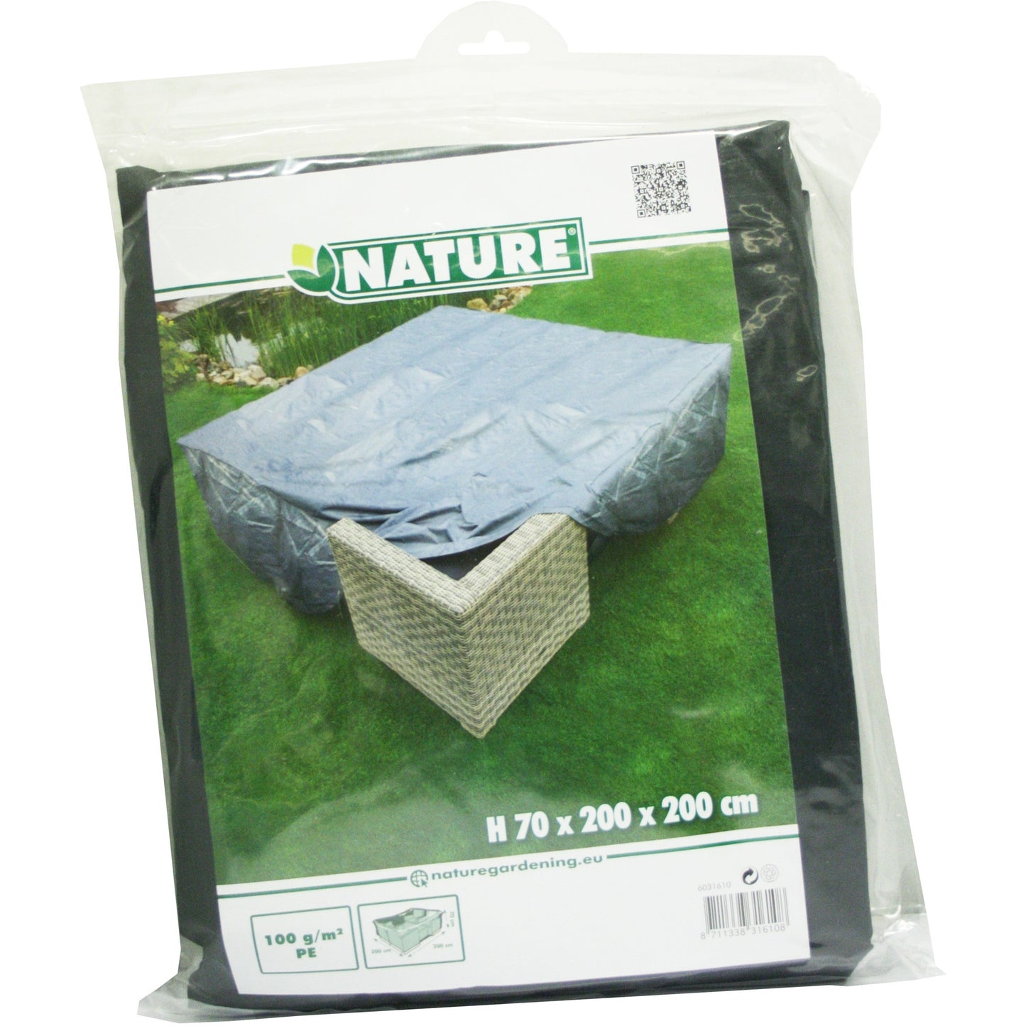Nature tuinmeubelafdekhoes voor loungeset afdekking (grijs, 6031610)