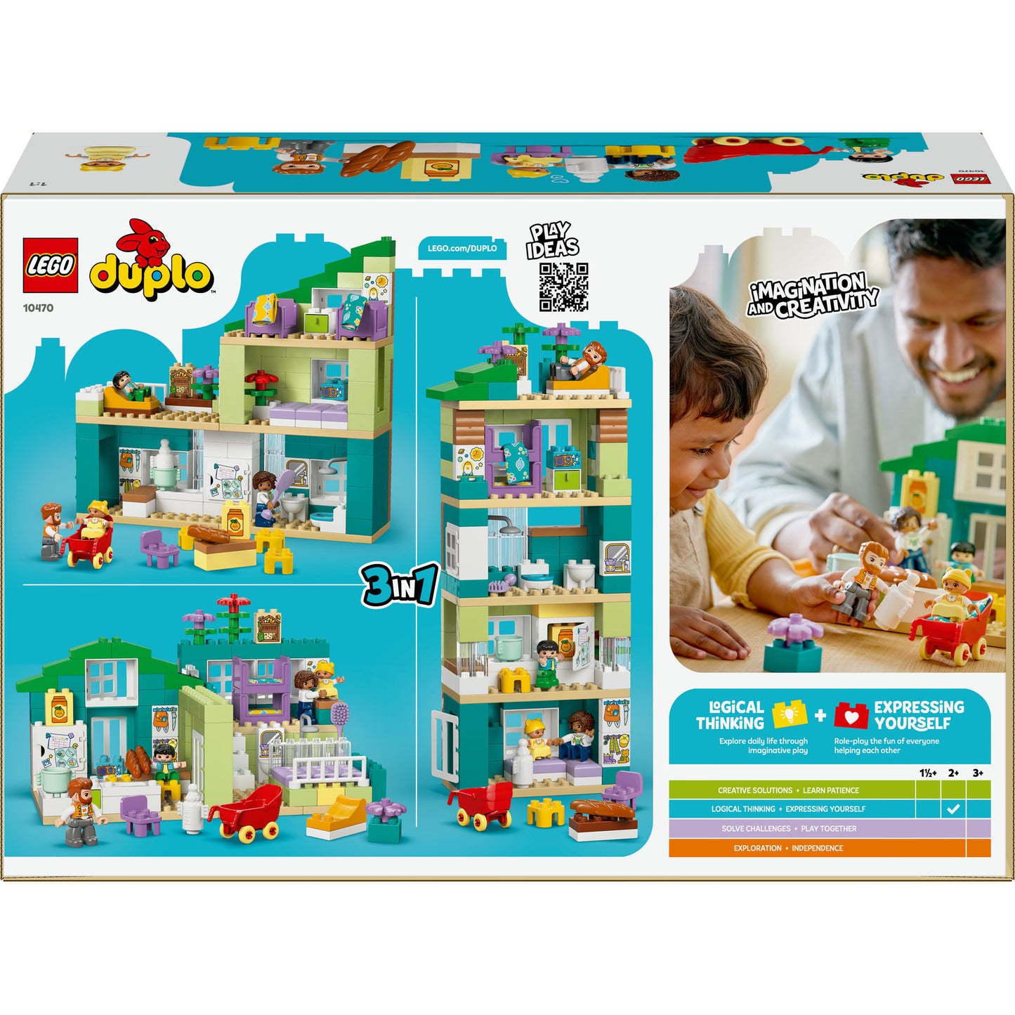 Lego duplo town 10470 - woonhuis - 3-in-1 - inclusief figuren