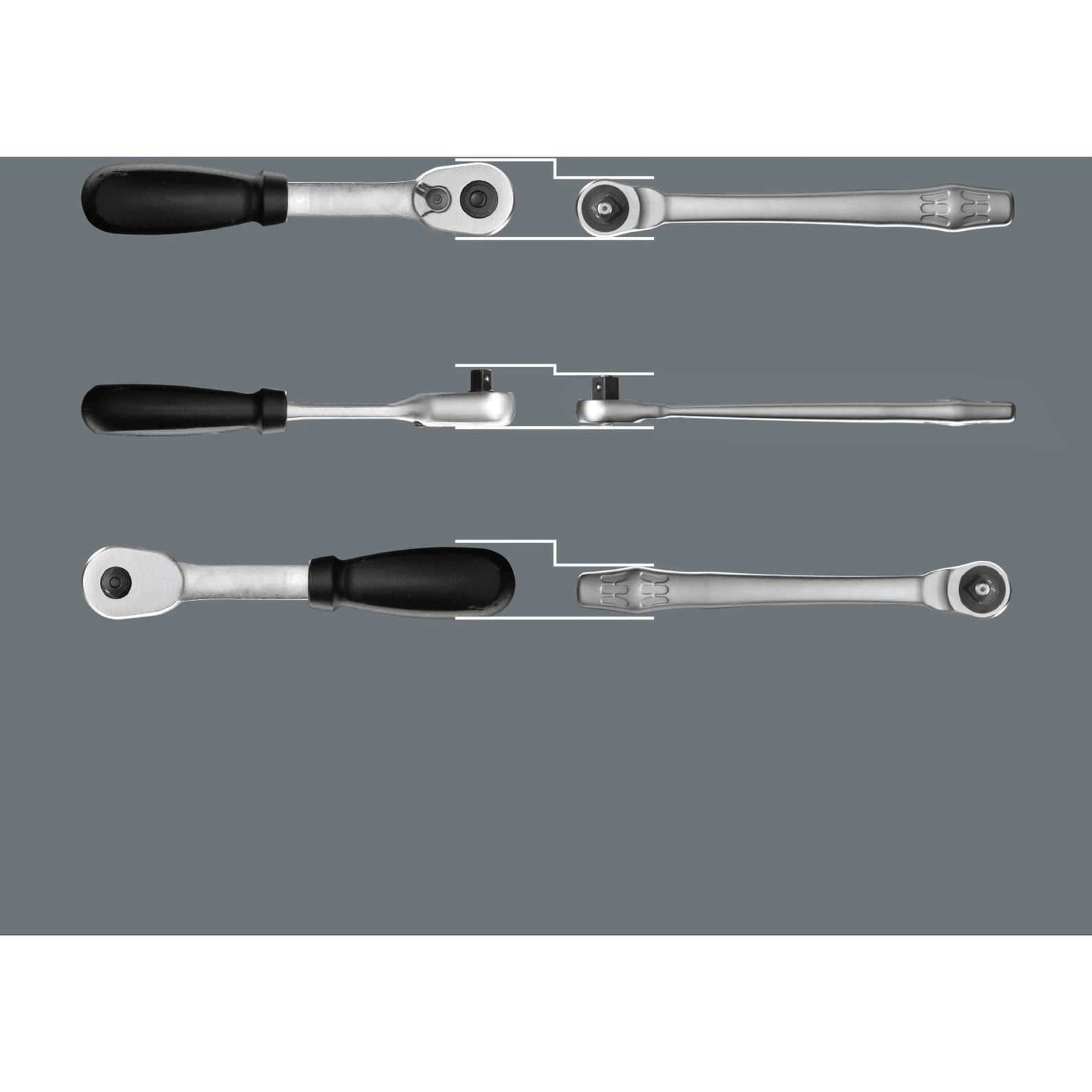 Wera 8100 sa 7 zyklop metal-ratelset doorsteekvierkant 1 4 gereedschapsset (28-delig)
