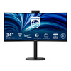 Philips 34b2u3600ch 34 curved ultrawide monitor (zwart, 2x hdmi, displayport, 3x usb-a, usb-b, usb-c, rj-45)