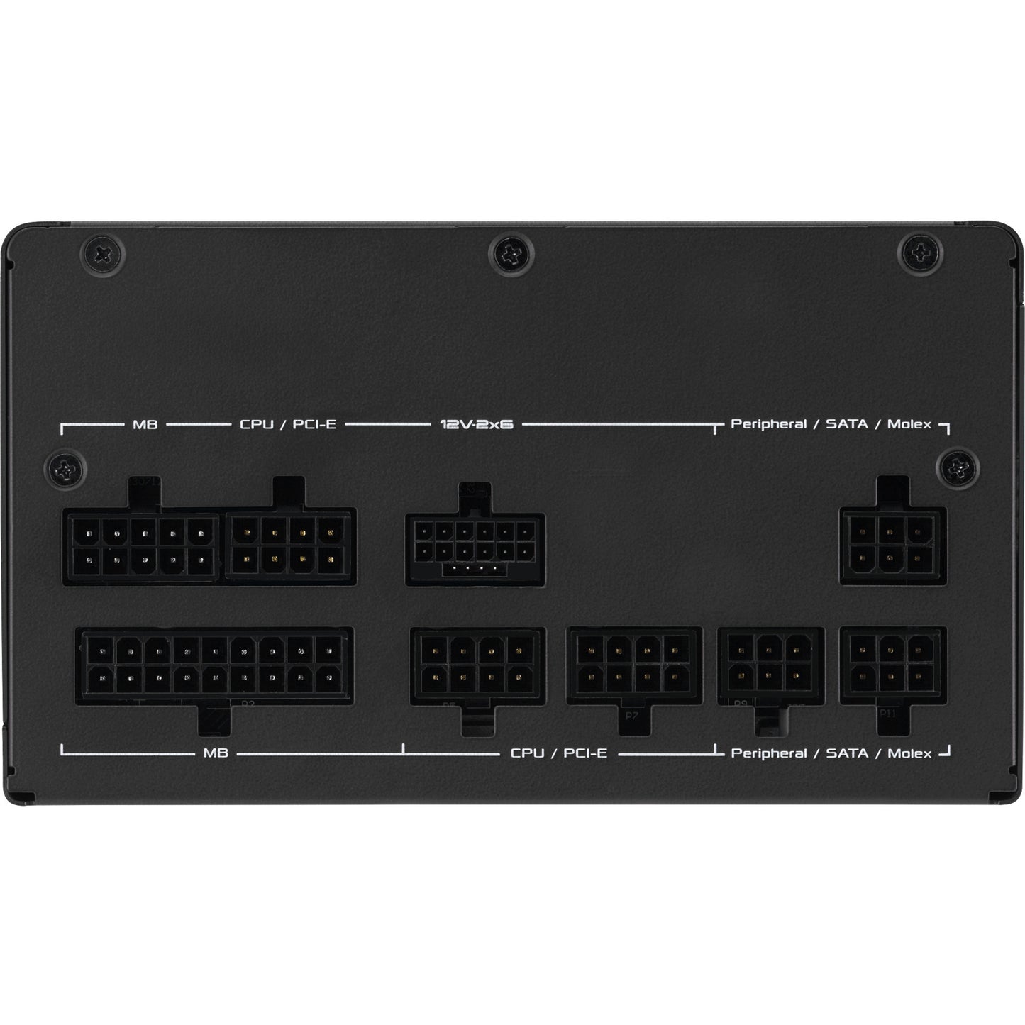 Asus prime gold black edition modulaire 850 watt voeding (zwart, 1x 12v-2x6, 3x pcie)