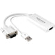 Delock vga (male) + usb-a (male) naar hdmi (female) adapter (wit, 0,25 meter)