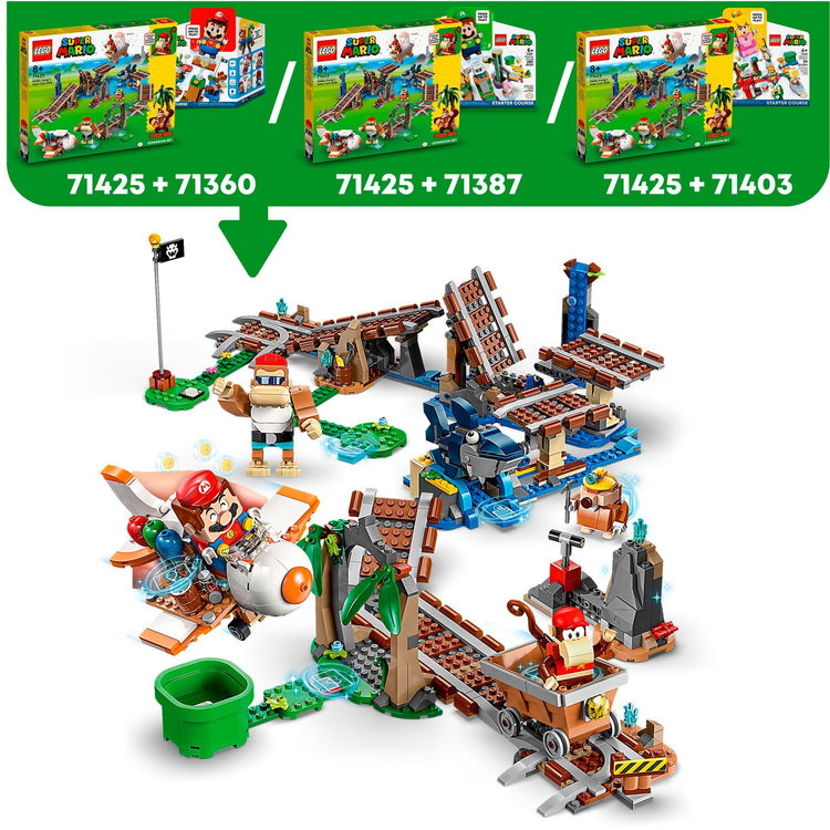 Lego super mario - uitbreidingsset: diddy kongs mijnwagenrit constructiespeelgoed (71425)
