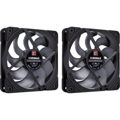 Noctua nf-a12x25 g2 pwm sx2-pp chromax.black case fans (zwart, 2 stuks, 120 x 120 x 25 mm)