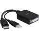 Delock adapter displayport > dvi-i (zwart, + usb (23cm), actief)