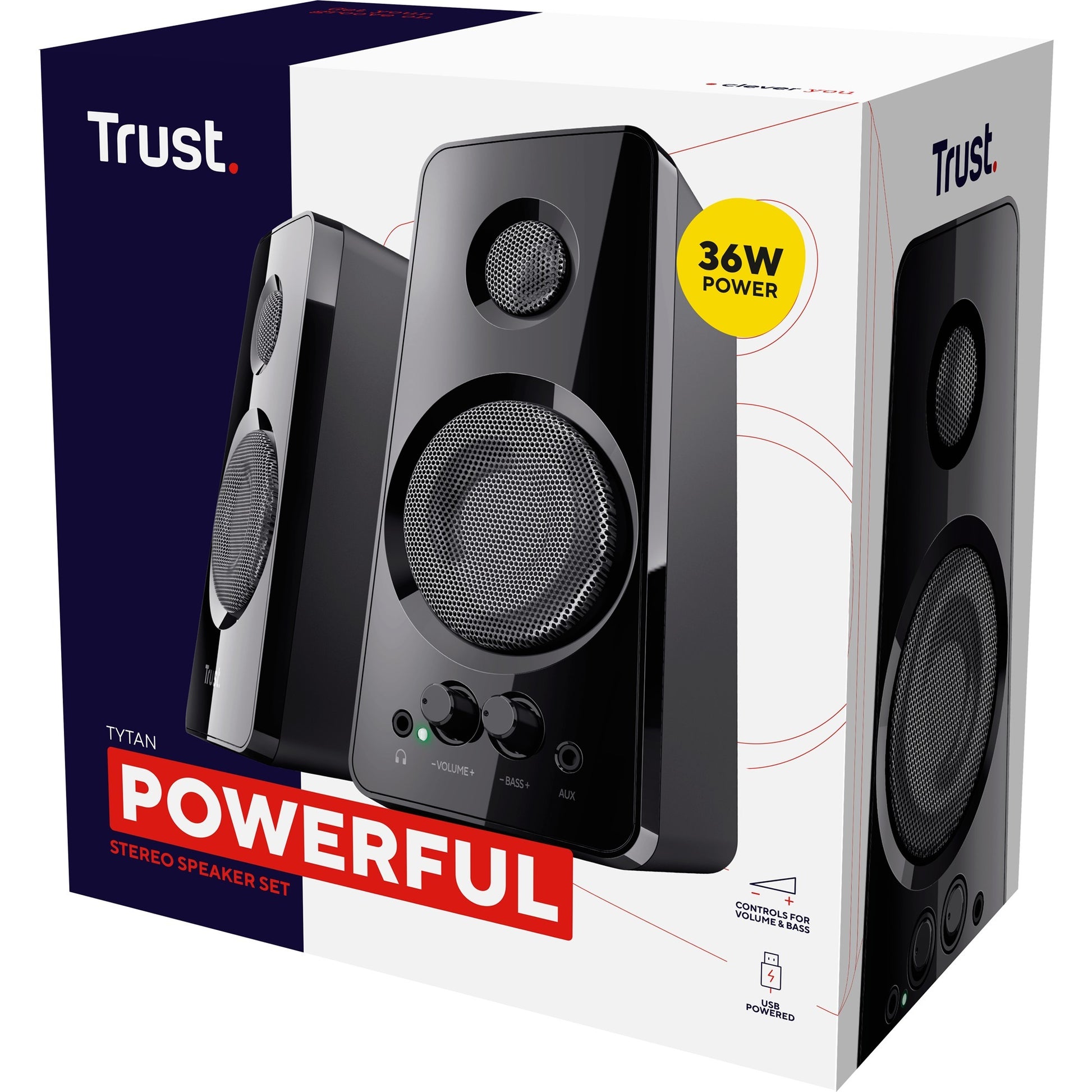 Trust tytan 2.0 luidsprekerset pc-luidspreker (zwart)