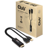 Club 3d hdmi naar displayport actieve adapter (0,25 meter, 4k) - afbeelding 1