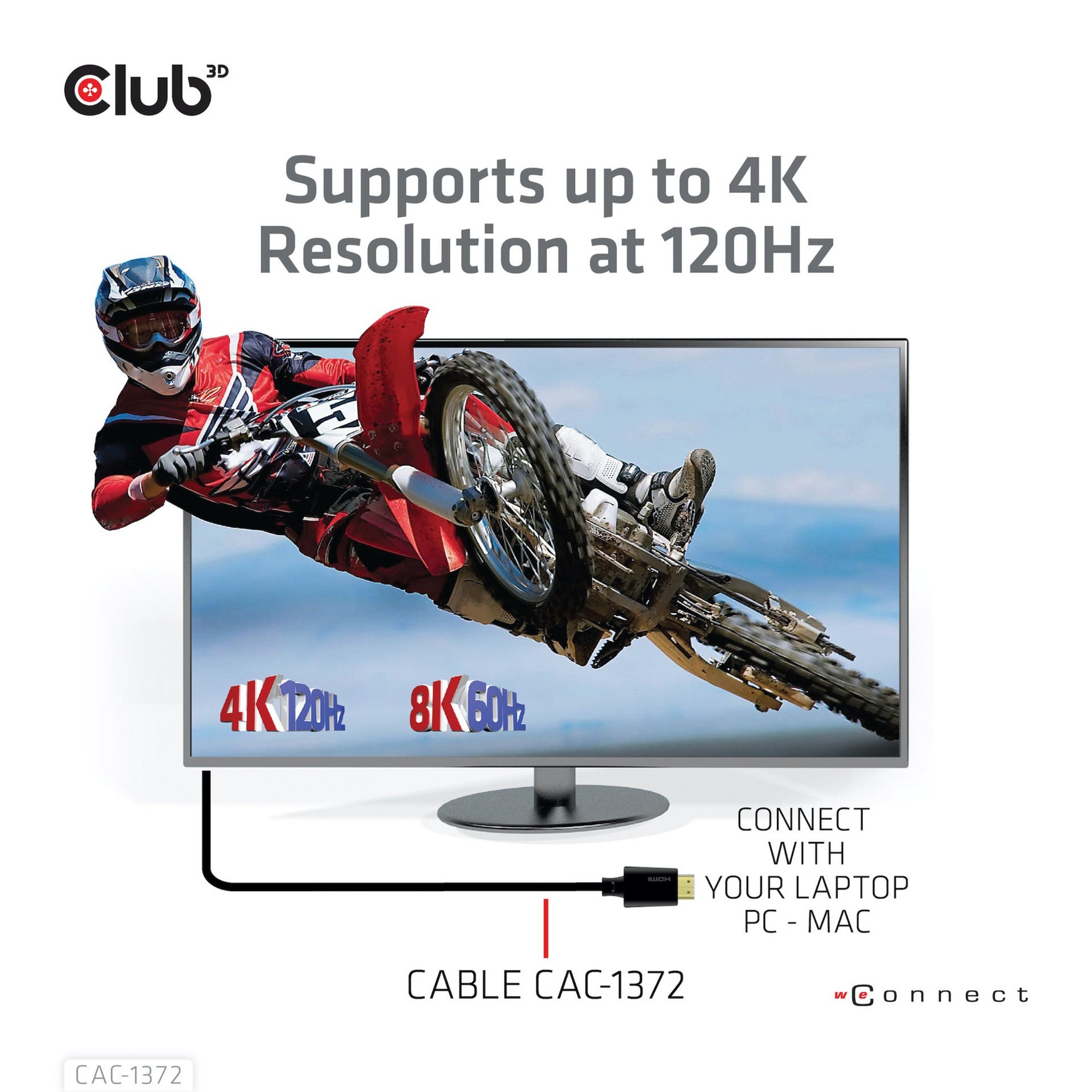 Club 3d ultra high speed hdmi 2.1 gecertificeerde kabel male-male (zwart, 2 meter, 4k 120hz, 8k 60hz, 48gbps)