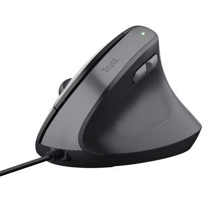 Trust bayo ii bedrade ergonomische muis (zwart, 800 dpi - 2400 dpi)
