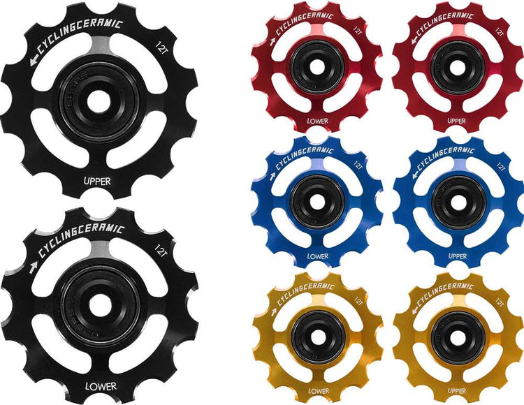Cyclingceramic 12t derailleur pulleys for sram axs campagnolo