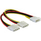 Delock 4-pin 5,25 (male) naar 2x 4-pin 5,25 (female) y-kabel