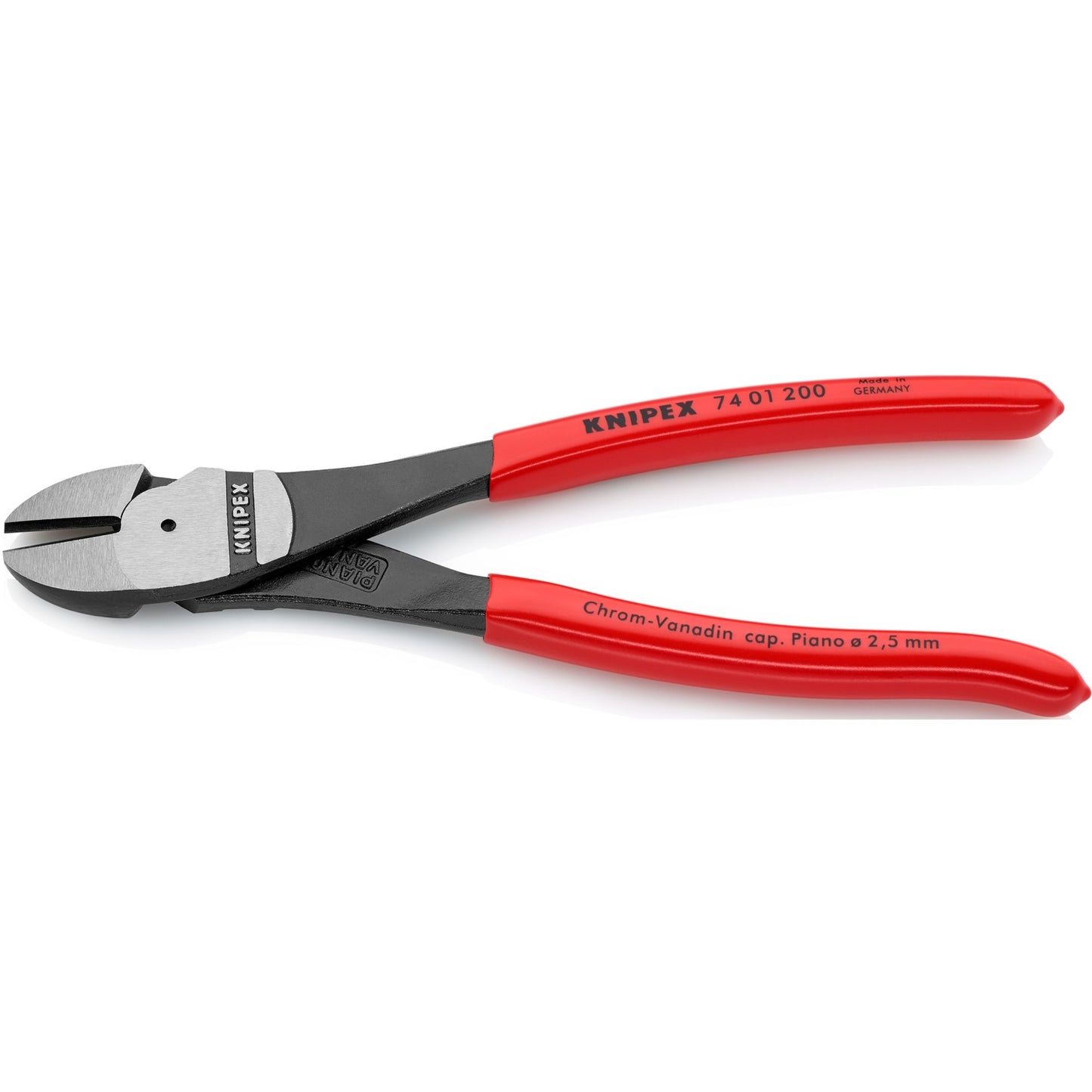 Knipex 74 01 200 kracht-zijsnijtang gepolijst kunststof 200mm