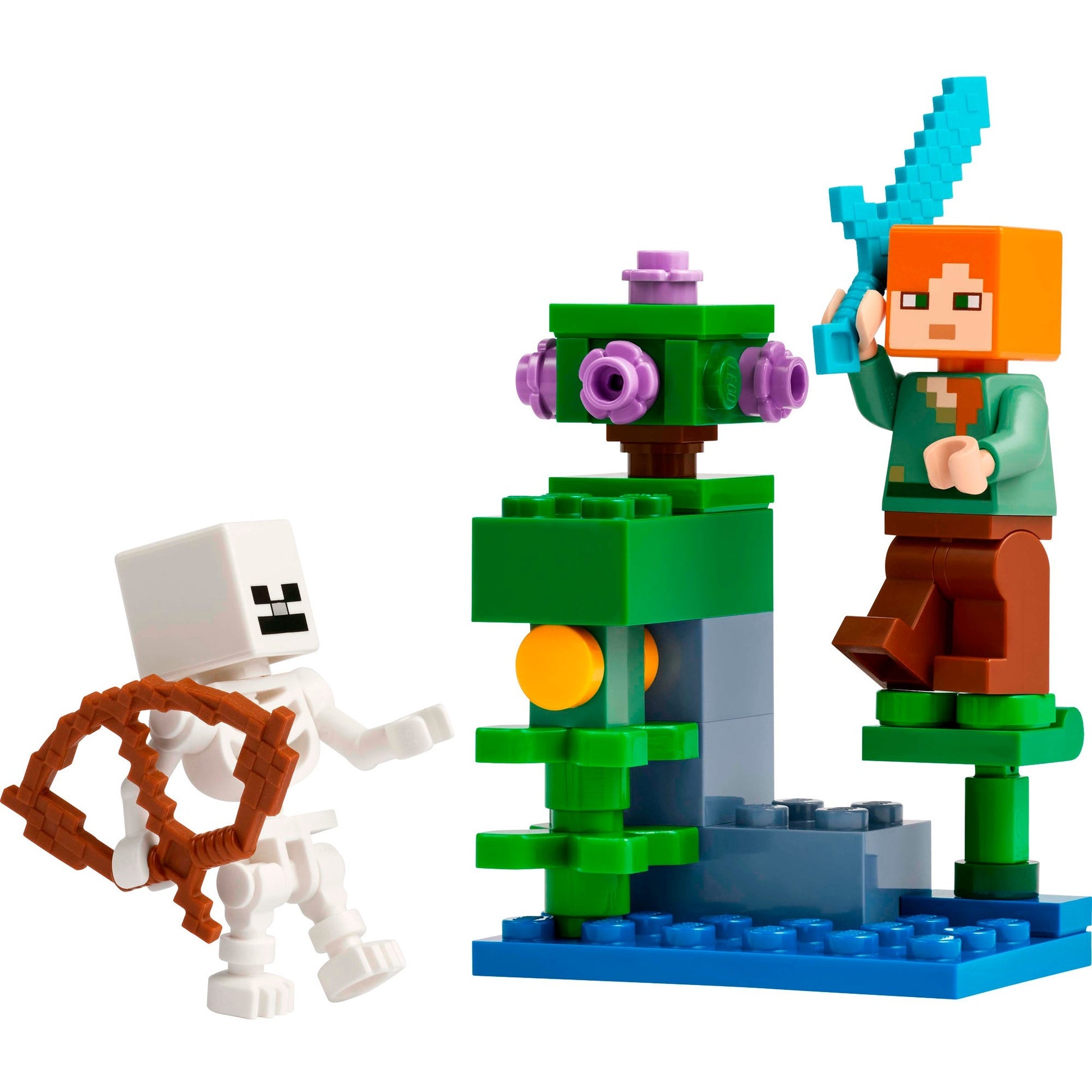Lego minecraft - duel bij de weelderige grot constructiespeelgoed (30705)