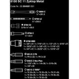 Wera 8100 sc 11 zyklop metalen ratelset gereedschapsset (zwart groen, 28-delig, volledig metalen omschakelbare ratel) - afbeelding 6