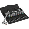 Wera 8100 sa 10 zyklop metalen ratelset, 1 4 gereedschapsset (zwart groen, 28-delige, volledig metalen ratel met vierkantaandrijving)