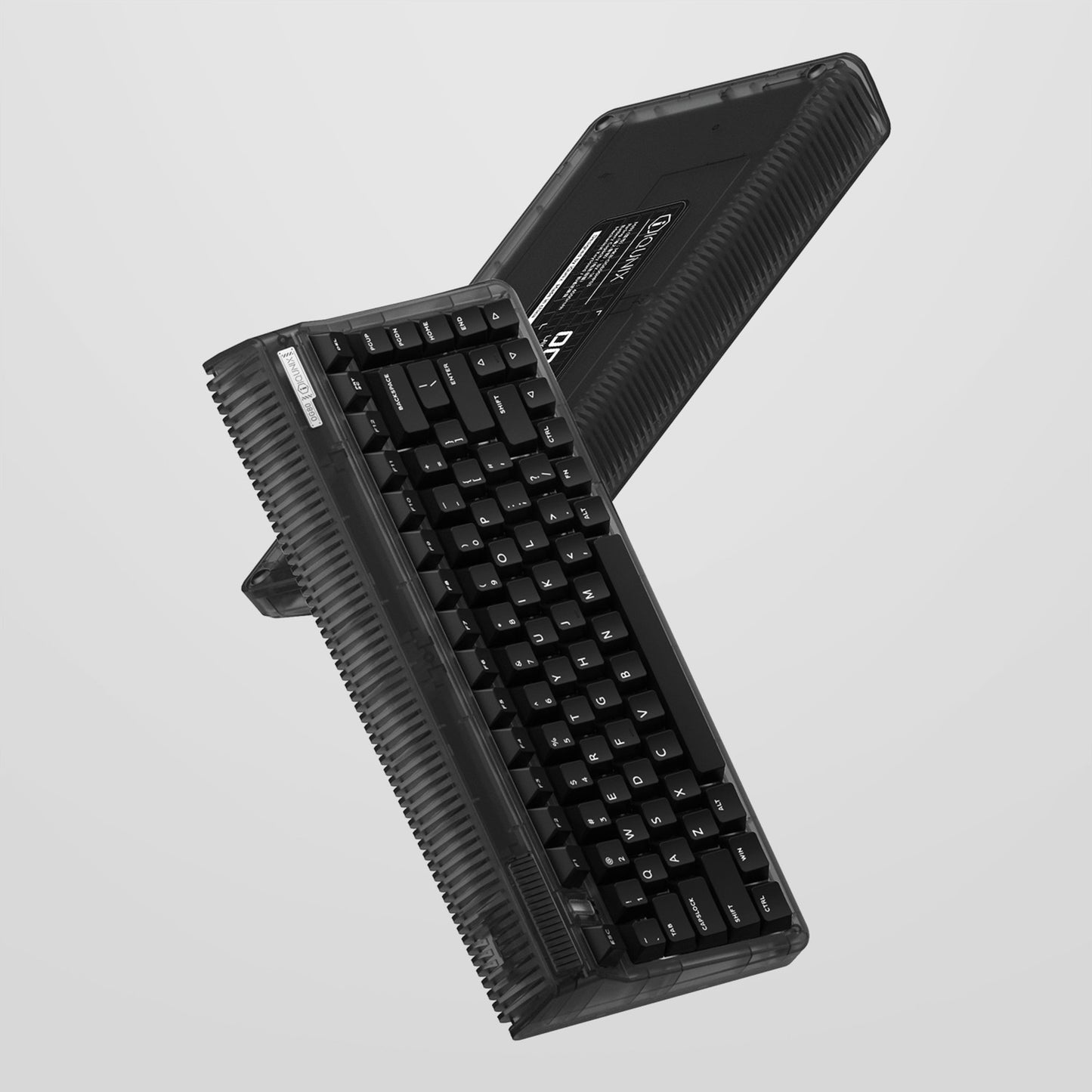 Iqunix og80 dark side wireless mechanical keyboard (zwart, us lay-out (qwerty), cherry mx brown, 80% (tkl), rgb leds, hot-swappable, pbt, 2.4ghz | bluetooth 5.1 | usb-c)