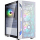Silverstone fara h1m pro midi tower behuizing (wit | 3x usb-a | rgb | window)