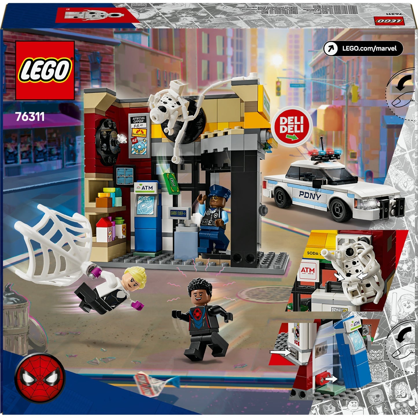 Lego super heroes 76311 spider-verse: miles morales vs. de spot