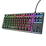Trust gxt 833 thado toetsenbord met tkl-verlichting (zwart, us lay-out (qwerty), 80% (tkl), rgb) - afbeelding 1