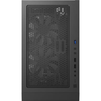 Montech x3 glass midi tower behuizing (zwart | 3x usb-a | rgb | tempered glass)