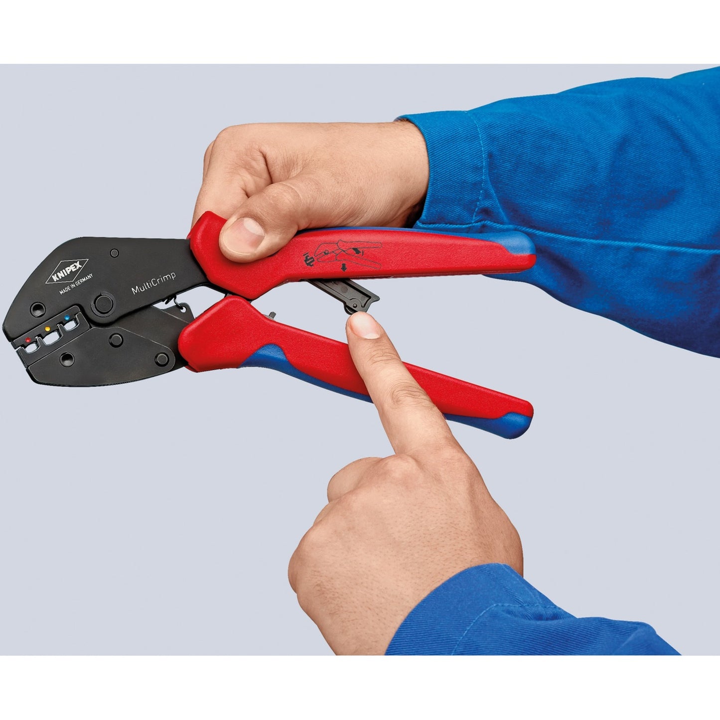 Knipex multicrimp krimptang 973302 (rood blauw)