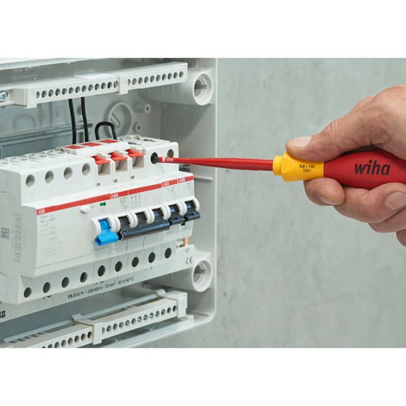 Wiha schroevendraaierset softfinish electric slimfix (rood geel, 6-delig)