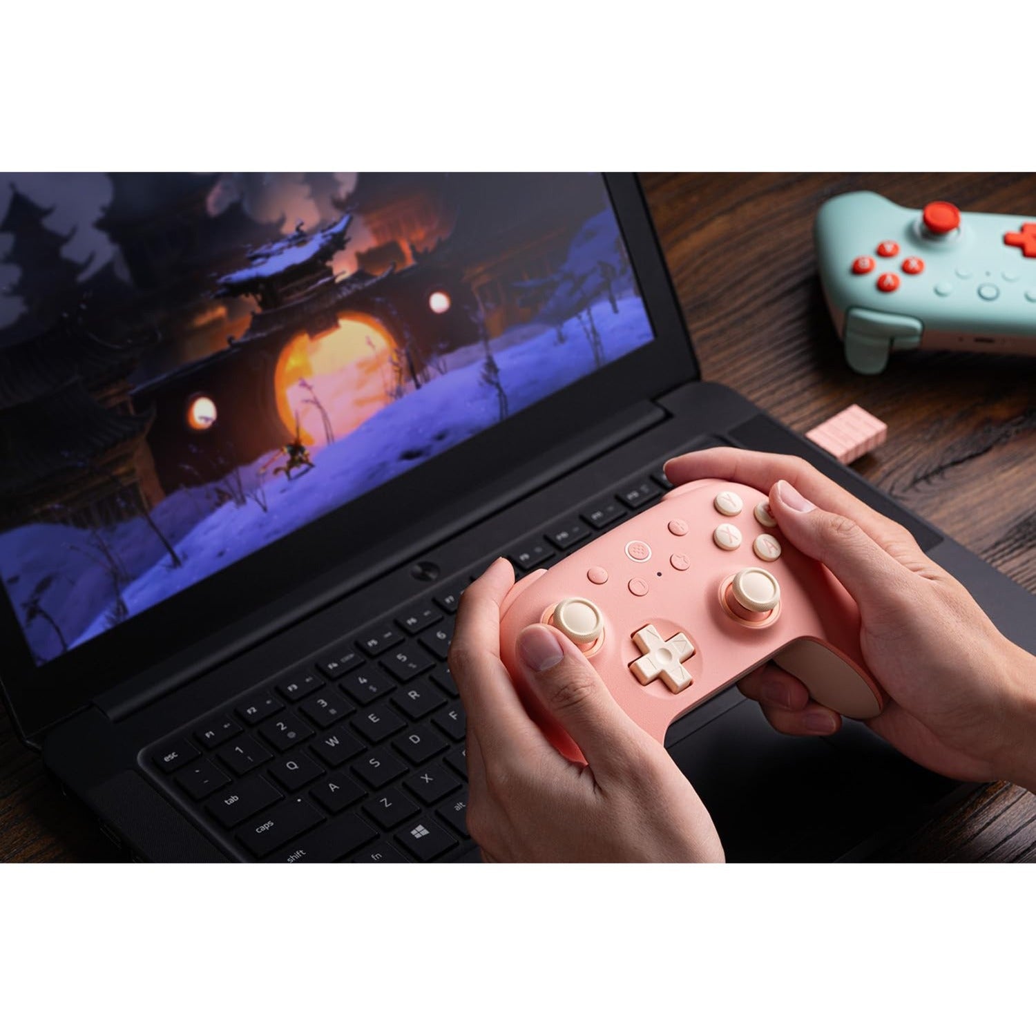 8bitdo ultimate 2c wireless gamepad (perzik lichtgeel)