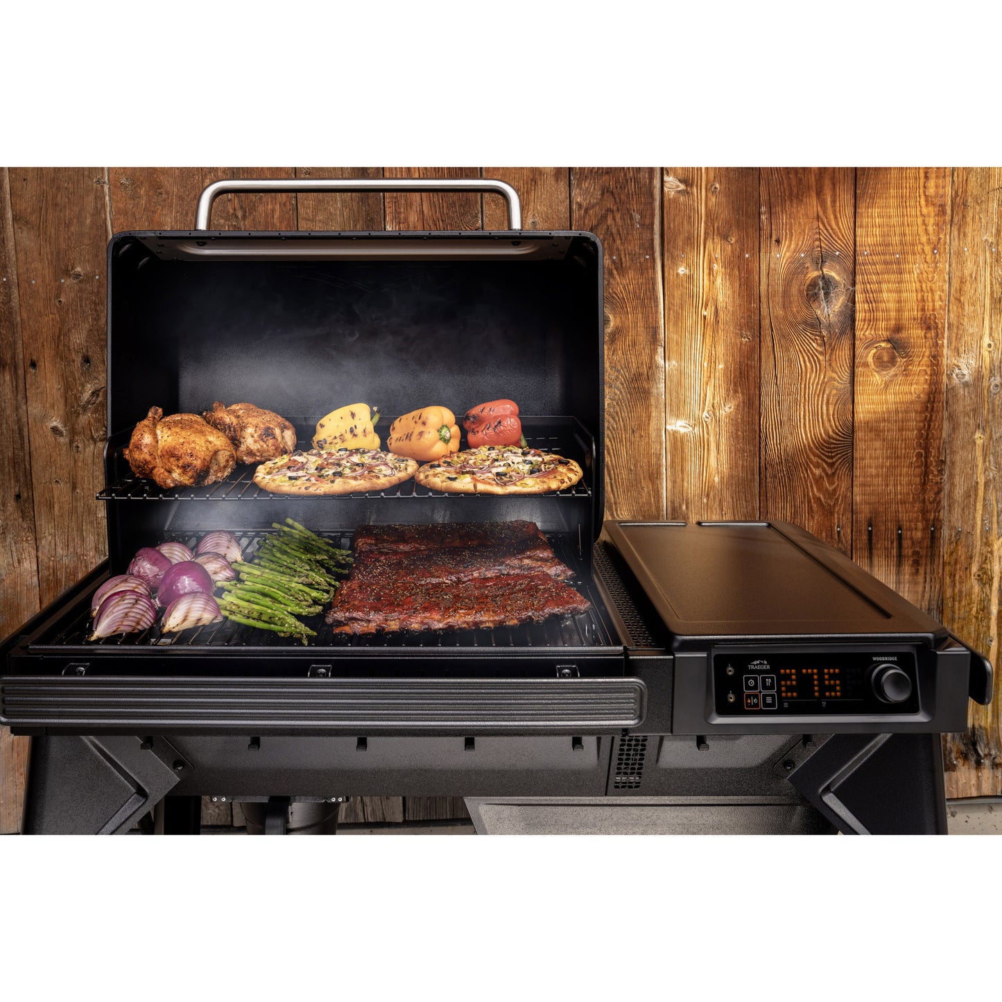 Traeger woodridge pellet barbecue (zwart, wifire)