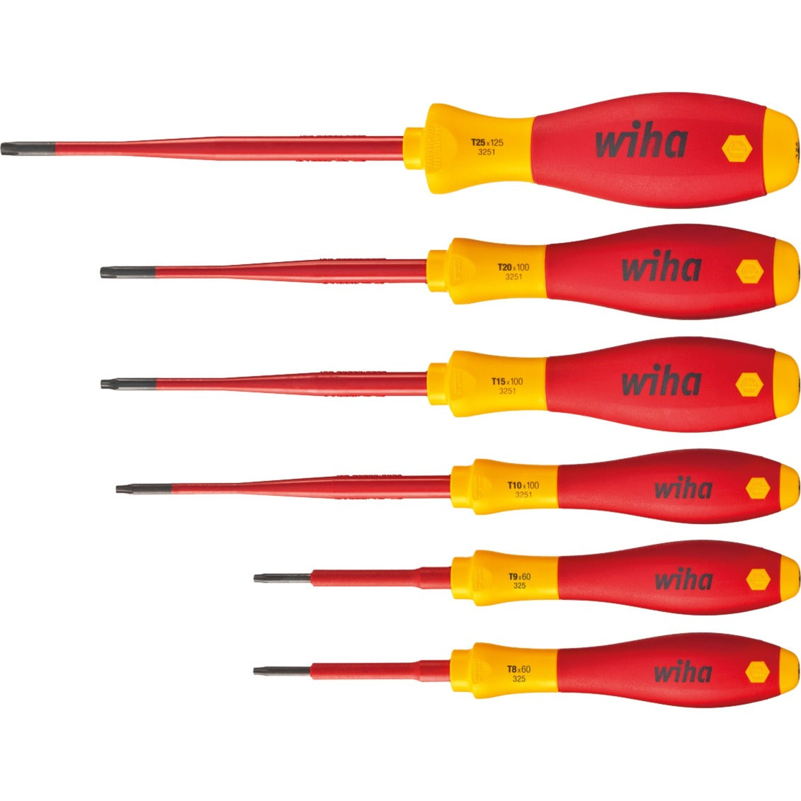 Wiha schroevendraaierset softfinish electric slimfix (rood geel, 6-delig)