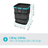 Gardena tuinafvalzak pop-up rechthoekig, maat m (zwart turquoise, tot 130 liter)