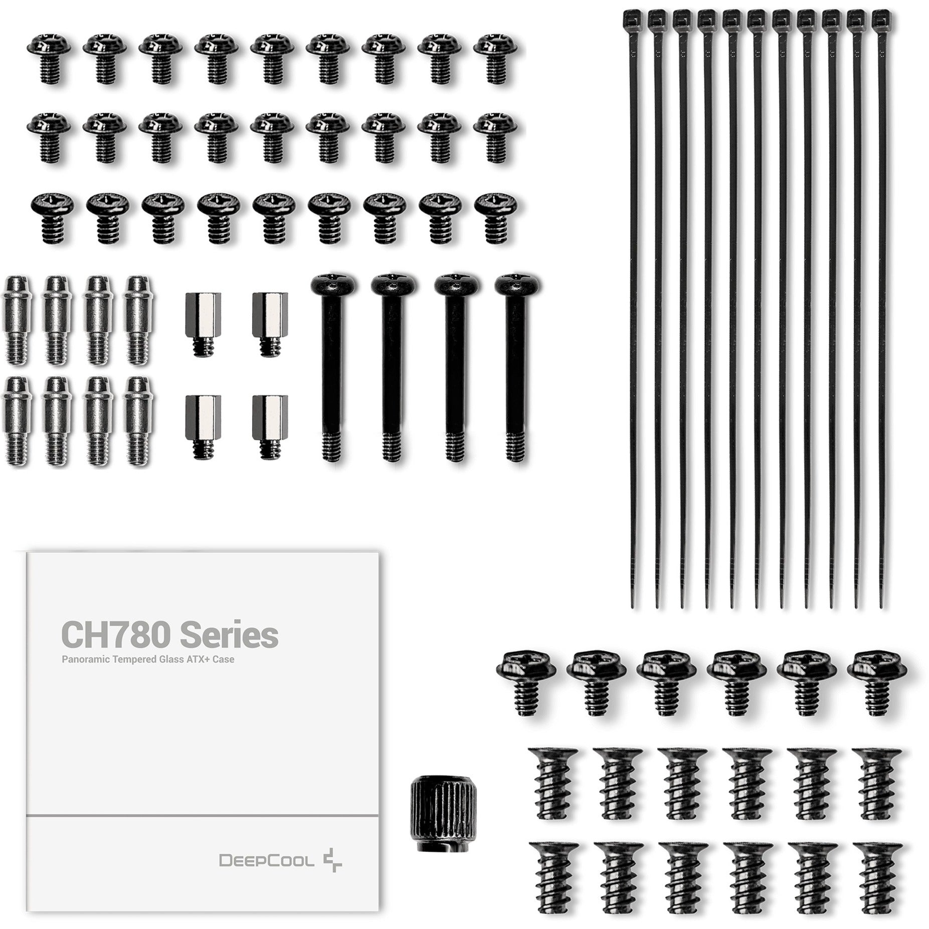 Deepcool ch780 midi tower behuizing (zwart | 4x usb-a | 1x usb-c | rgb | tempered glass)